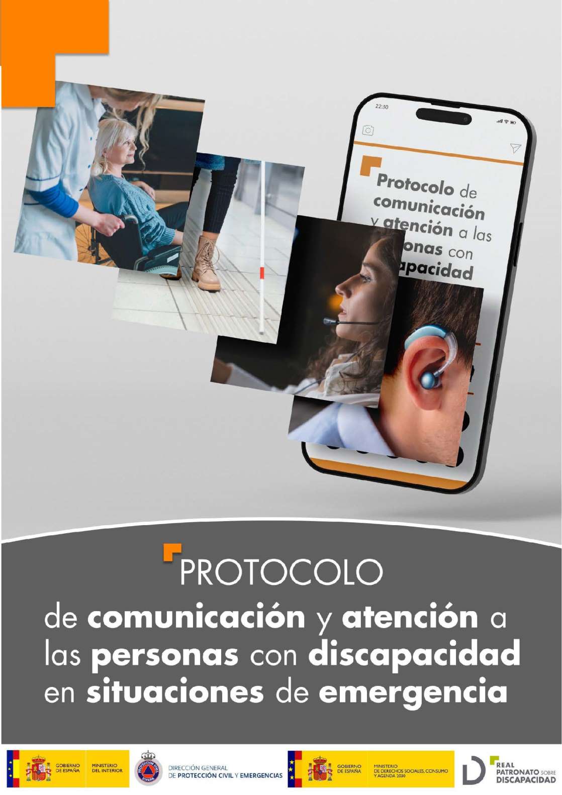 Imagen noticia Portada de la publicaci&oacute;n 'Protocolo de comunicaci&oacute;n y atenci&oacute;n a las personas con discapacidad en situaciones de emergencia'