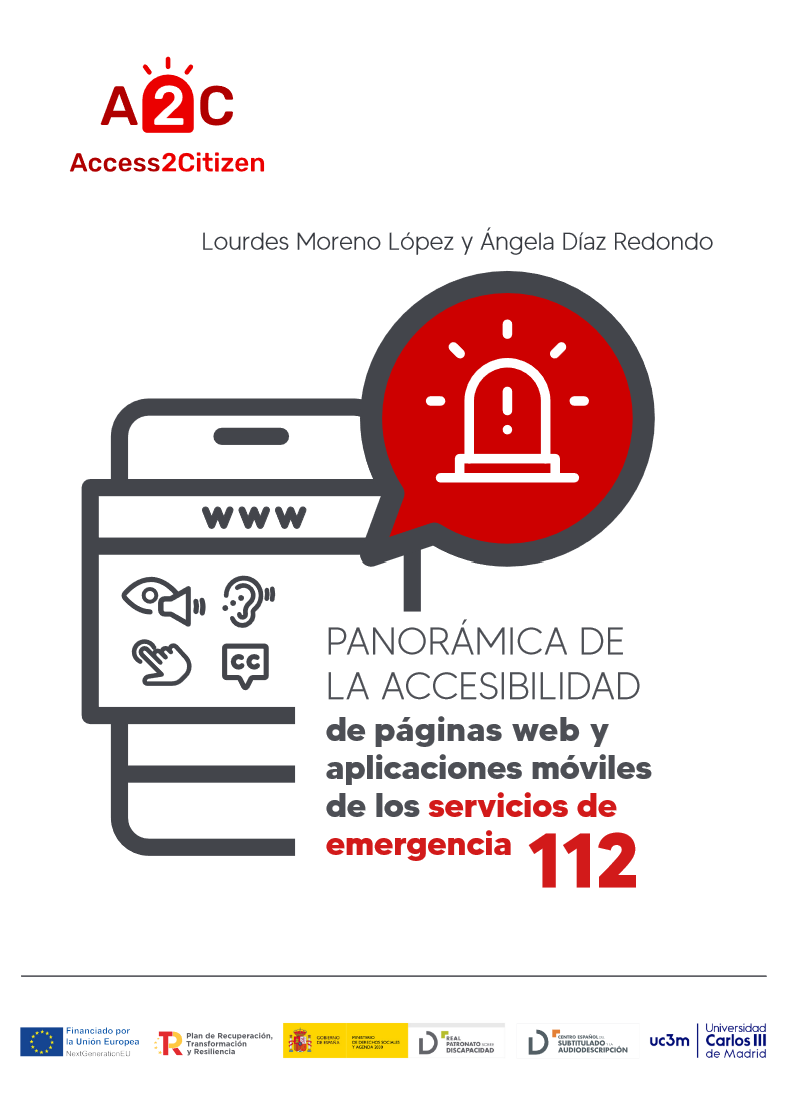 Imagen noticia Portada de la panorámica de la accesibilidad de páginas web y aplicaciones móviles de los servicios de emergencia 112