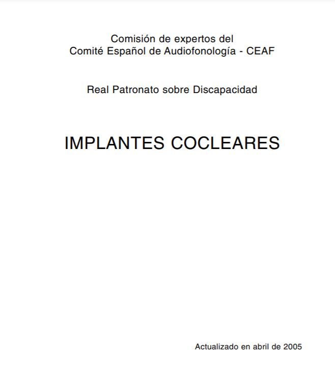 IMPLANTES COCLEARES.