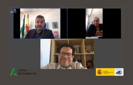 Foto del encuentro online entre directores