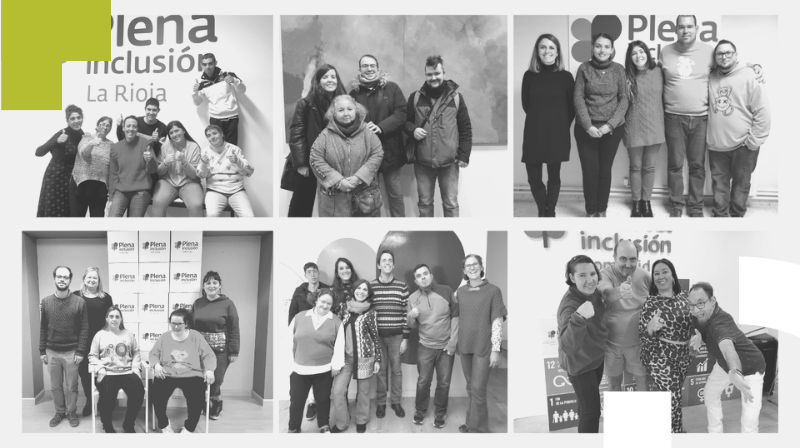 Collage de personas con discapacidad intelectual de Plena Inclusión Collage de personas con discapacidad intelectual de Plena Inclusión