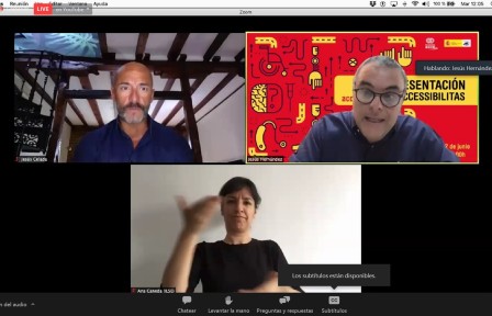 Captura de pantalla de la presentación online de Accesibilitas